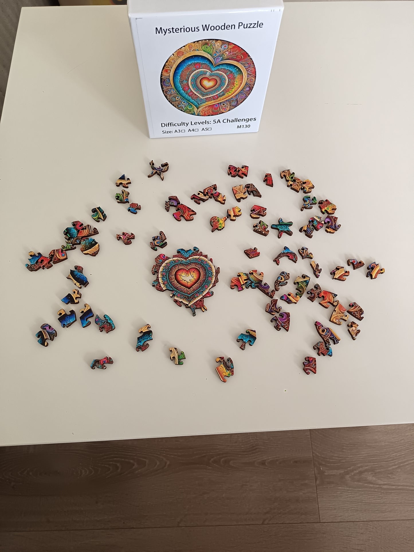 Puzzle Bois Coeur 1