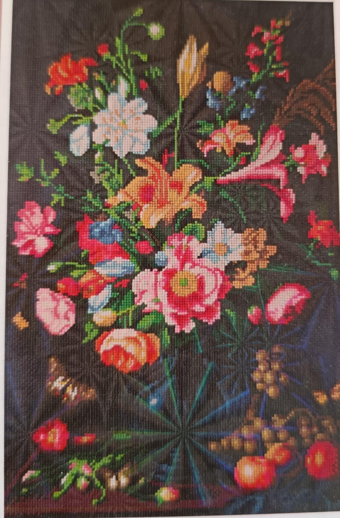 Puzzle diamant 5D représentant un bouquet de fleurs