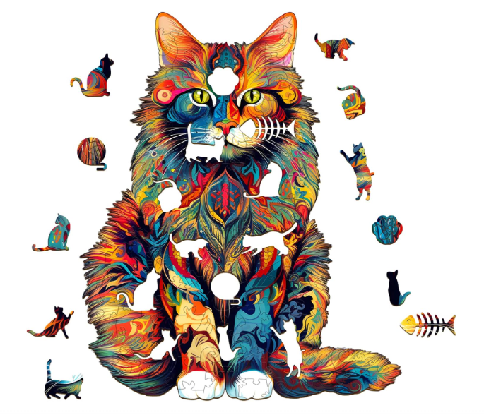 Puzzle Bois Chat
