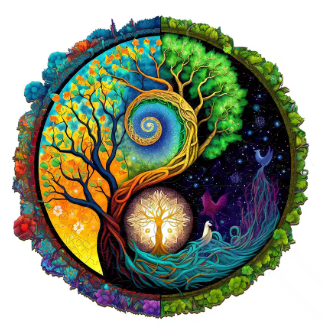 Puzzle Bois Arbre Yin & Yang