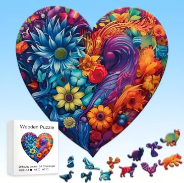 Puzzle Bois Coeur 2