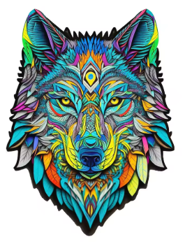 Puzzle bois Loup